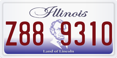 IL license plate Z889310