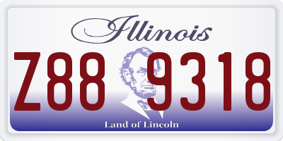 IL license plate Z889318