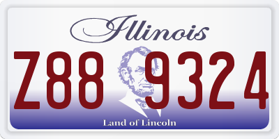 IL license plate Z889324