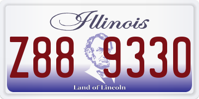IL license plate Z889330