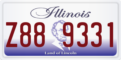 IL license plate Z889331