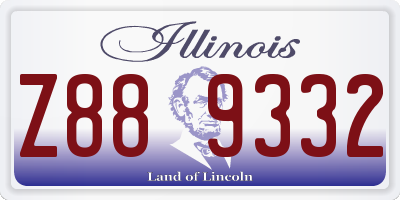 IL license plate Z889332