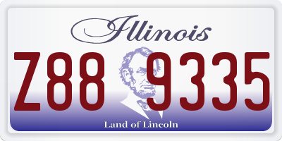 IL license plate Z889335