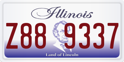 IL license plate Z889337