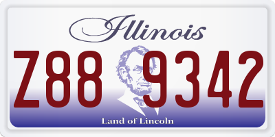 IL license plate Z889342