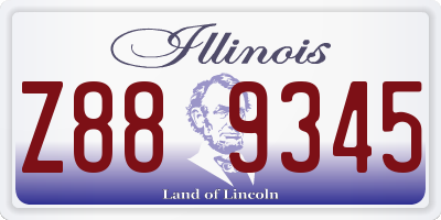 IL license plate Z889345