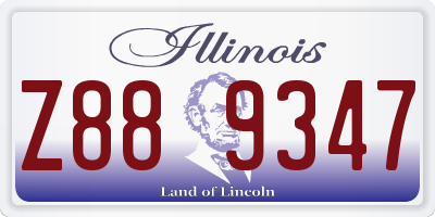 IL license plate Z889347