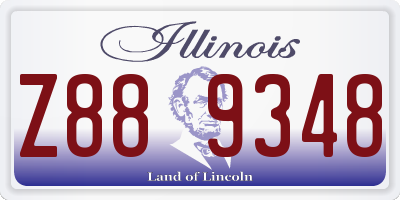 IL license plate Z889348