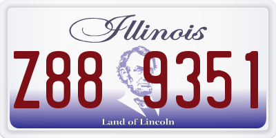 IL license plate Z889351