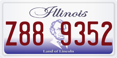 IL license plate Z889352