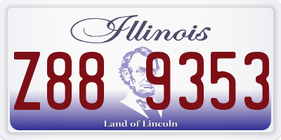 IL license plate Z889353