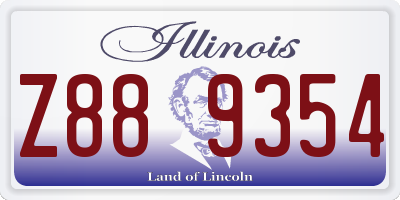 IL license plate Z889354