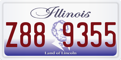 IL license plate Z889355
