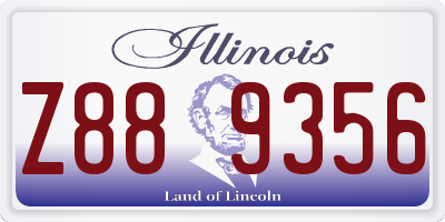 IL license plate Z889356