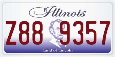IL license plate Z889357