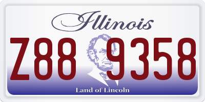 IL license plate Z889358