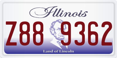 IL license plate Z889362