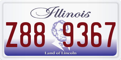 IL license plate Z889367