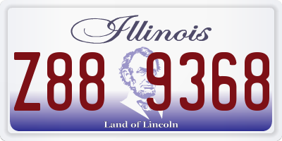 IL license plate Z889368