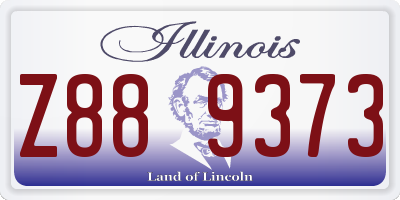 IL license plate Z889373