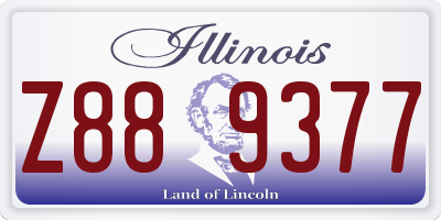 IL license plate Z889377