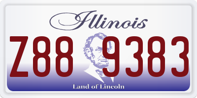 IL license plate Z889383