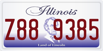 IL license plate Z889385