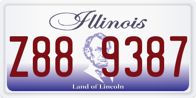 IL license plate Z889387
