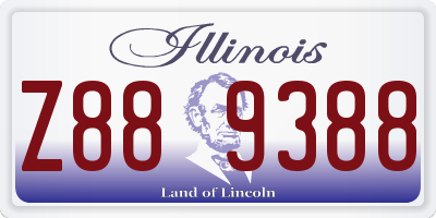 IL license plate Z889388