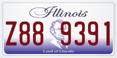 IL license plate Z889391