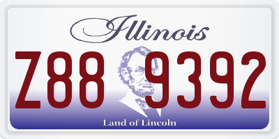 IL license plate Z889392