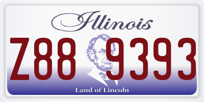 IL license plate Z889393