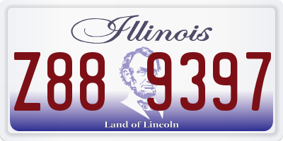 IL license plate Z889397