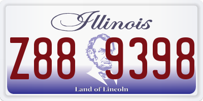IL license plate Z889398