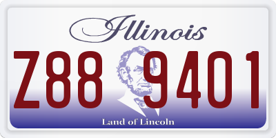 IL license plate Z889401