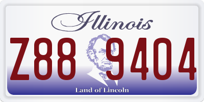 IL license plate Z889404