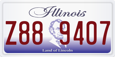 IL license plate Z889407