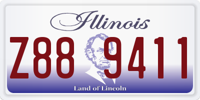 IL license plate Z889411
