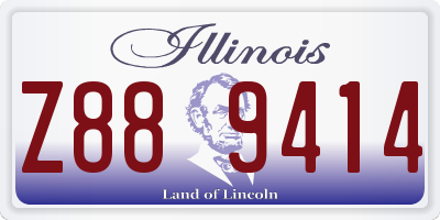 IL license plate Z889414
