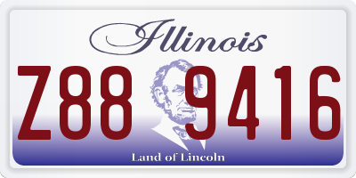 IL license plate Z889416