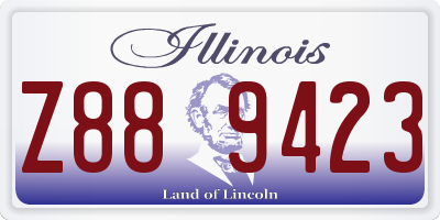 IL license plate Z889423