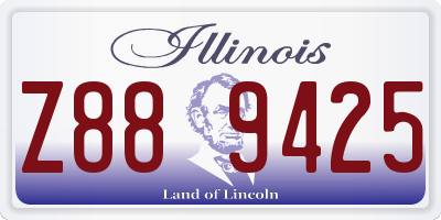 IL license plate Z889425