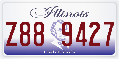 IL license plate Z889427