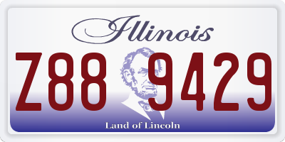IL license plate Z889429