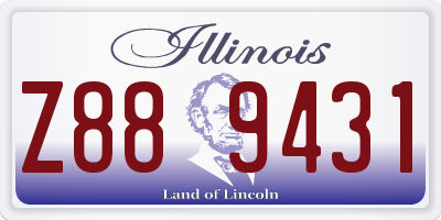 IL license plate Z889431