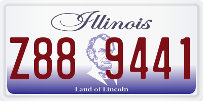 IL license plate Z889441