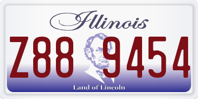 IL license plate Z889454
