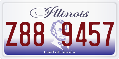 IL license plate Z889457
