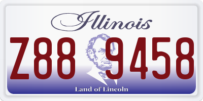 IL license plate Z889458