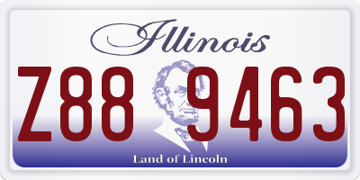 IL license plate Z889463